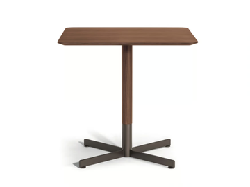 BOB BISTROT - Square walnut table with 4-star base by Poltrona Frau - view 2